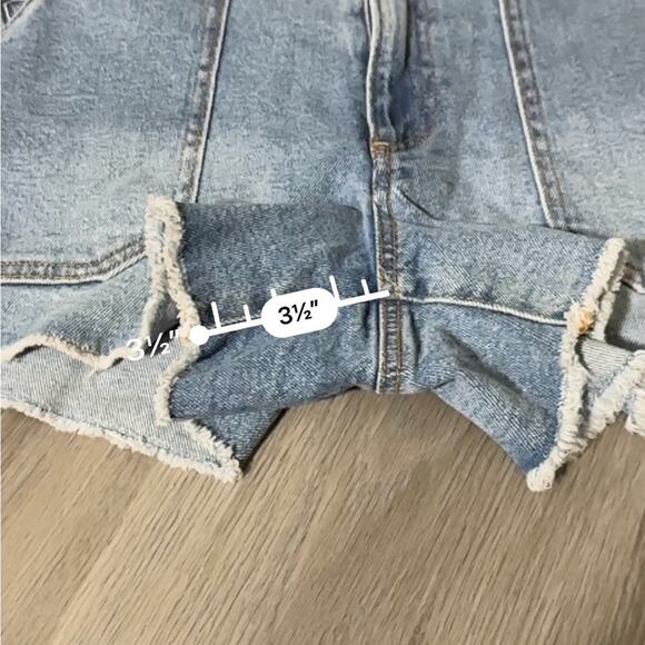 Knox Rose‎ Light Wash Embroidered Side Pockets Raw Hem Mid Rise Shorts Sz 10 NEW - Picture 10 of 10